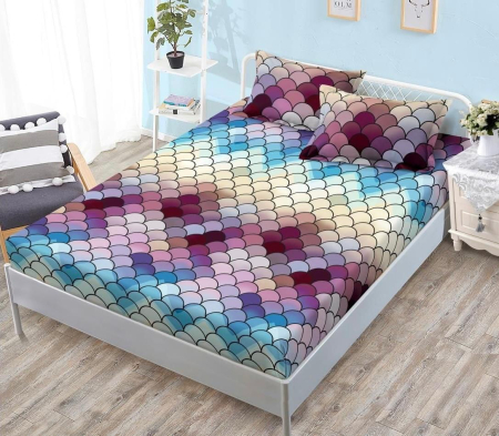 Huse De Pat Finet Bumbac - Husa de pat cu elastic din Bumbac Finet + 2 Fete de Perna