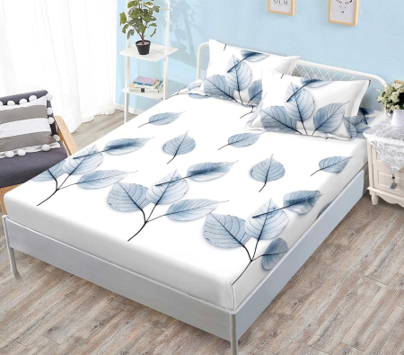 HUSE DE PAT - Husa de pat cu elastic din Bumbac Finet + 2 Fete de Perna