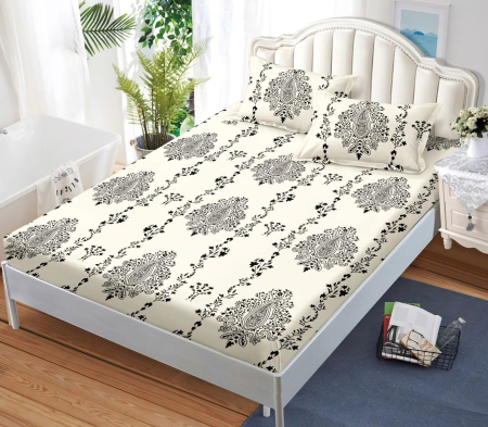 HUSE DE PAT - Husa de pat cu elastic din Bumbac Finet + 2 Fete de Perna