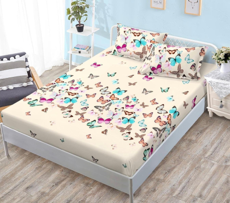 Huse De Pat Finet Bumbac - Husa de pat cu elastic din Bumbac Finet + 2 Fete de Perna