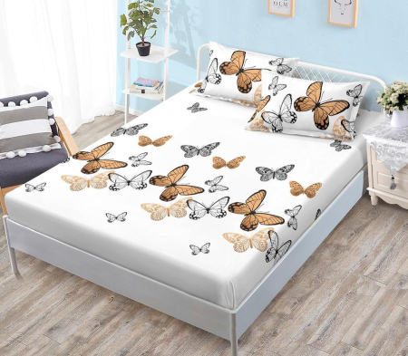 Huse De Pat Finet Bumbac - Husa de pat cu elastic din Bumbac Finet + 2 Fete de Perna