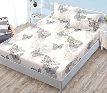 HUSE DE PAT - Husa de pat cu elastic din Bumbac Finet + 2 Fete de Perna