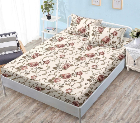 HUSE DE PAT - Husa de pat cu elastic din Bumbac Finet + 2 Fete de Perna