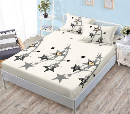 HUSE DE PAT - Husa de pat cu elastic din Bumbac Finet + 2 Fete de Perna