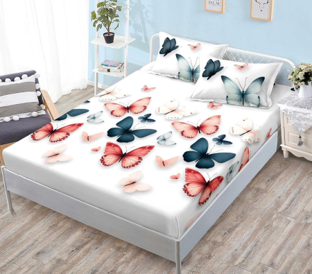 Huse De Pat Finet Bumbac - Husa de pat cu elastic din Bumbac Finet + 2 Fete de Perna