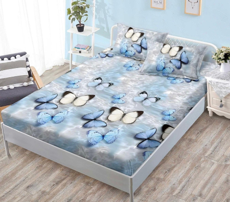 Huse De Pat Finet Bumbac - Husa de pat cu elastic din Bumbac Finet + 2 Fete de Perna