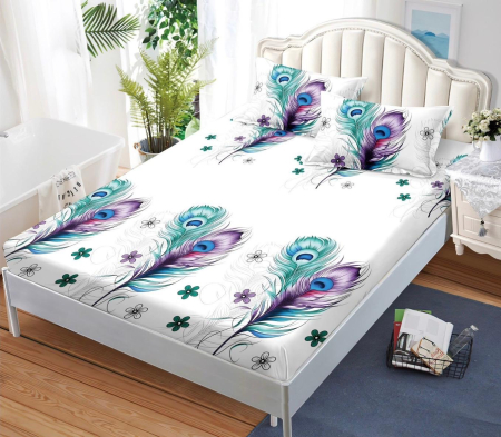 HUSE DE PAT - Husa de pat cu elastic din Bumbac Finet + 2 Fete de Perna