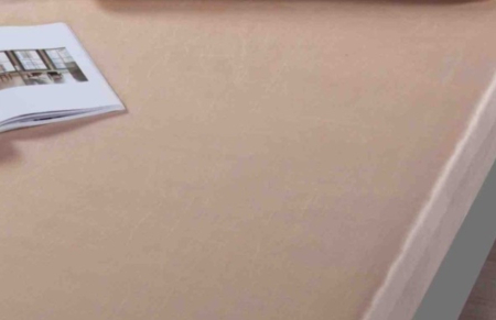 Husa de Pat Catifea cu Elastic, Pat Dublu, cu 2 Fete de Perna, 180x200 cm - Bej [2]