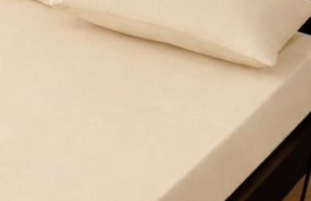 Husa de Pat Catifea cu Elastic, Pat Dublu, cu 2 Fete de Perna, 180x200 cm - Crem [2]
