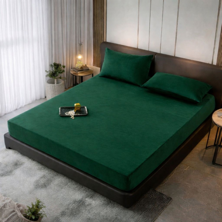 Husa De Pat Din Catifea - Husa De Pat Din CATIFEA Cu Elastic + 2 Fete De Perna