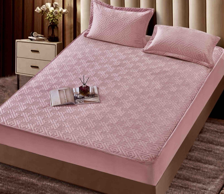 Husa Tip Topper Din Catifea 160x200 + 2 Fete De Perna [1]