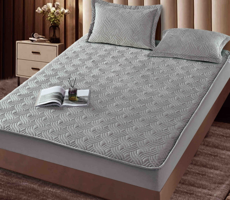 Husa Tip Topper Din Catifea 180x200 + 2 Fete De Perna [1]