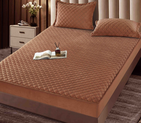 Husa Tip Topper Din Catifea 180x200 + 2 Fete De Perna [1]