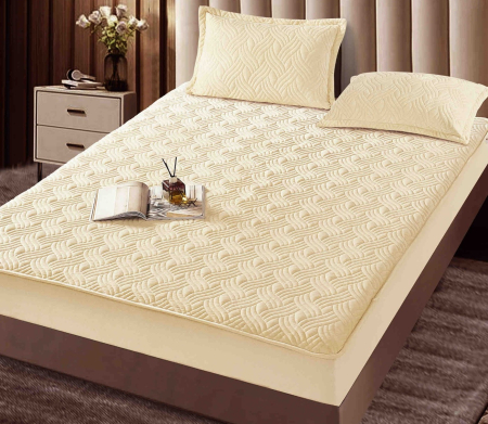 Husa Tip Topper Din Catifea 180x200 + 2 Fete De Perna [1]