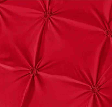 Lenjerie de Pat Bumbac Finet, Pat Dublu, 6 Piese, Cearceaf cu Elastic, cu Pliuri - Rosu [1]