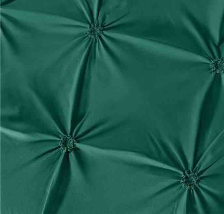 Lenjerie de Pat Bumbac Finet, Pat Dublu, cu Pliuri - Verde Smarald [1]