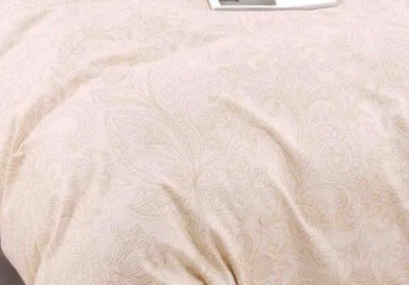 Lenjerie de Pat Bumbac Finet, Pat Dublu, 6 Piese - Crem [2]