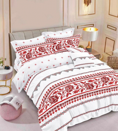 Lenjerii Bumbac Finet Fara Elastic - Lenjerie Din Bumbac Tip Finet 6 Piese Pentru Pat Dublu