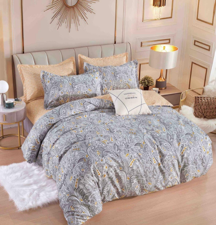 OFERTE SPECIALE - Lenjerie Din Bumbac Tip Finet 6 Piese Pentru Pat Dublu