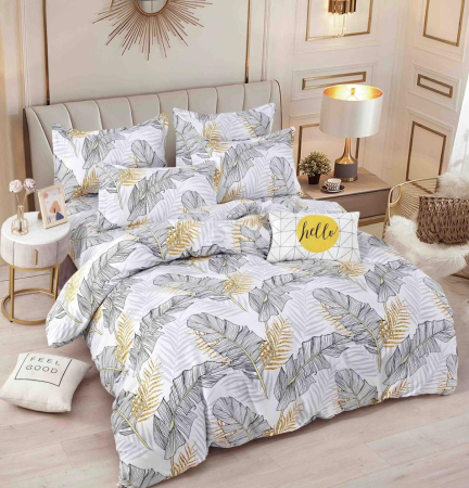 Lenjerii Bumbac Finet Fara Elastic - Lenjerie Din Bumbac Tip Finet 6 Piese Pentru Pat Dublu