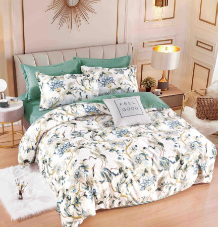 OFERTE SPECIALE - Lenjerie Din Bumbac Tip Finet 6 Piese Pentru Pat Dublu