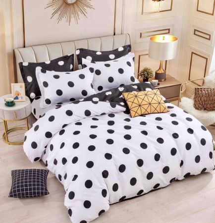 Lenjerii Bumbac Finet Fara Elastic - Lenjerie Din Bumbac Tip Finet 6 Piese Pentru Pat Dublu