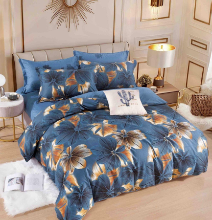 OFERTE SPECIALE - Lenjerie Din Bumbac Tip Finet 6 Piese Pentru Pat Dublu