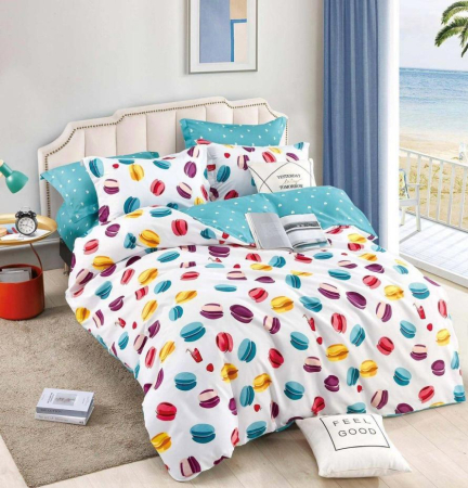 Lenjerii Bumbac Finet Fara Elastic - Lenjerie Din Bumbac Tip Finet 6 Piese Pentru Pat Dublu