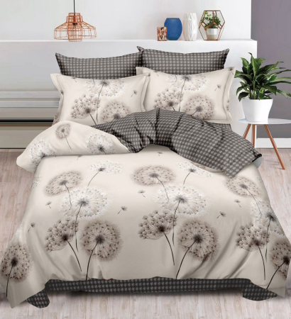 Lenjerii Bumbac Finet Cearceaf Pat Cu Elastic - Lenjerie Pat Dublu, Bumbac Finet, 6 Piese, CU ELASTIC