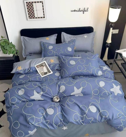 Oferta 2 Lenjerii Bumbac Finet La Doar 229 RON - Lenjerie Pat Dublu, Bumbac Finet, 6 Piese, CU ELASTIC