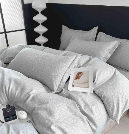 Lenjerii Bumbac Finet Cearceaf Pat Cu Elastic - Lenjerie Pat Dublu, Bumbac Finet, 6 Piese, CU ELASTIC