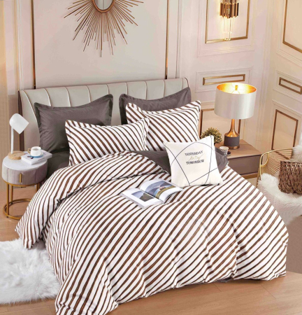 Lenjerii Bumbac Finet Cearceaf Pat Cu Elastic - Lenjerie Pat Dublu, Bumbac Finet, 6 Piese, CU ELASTIC