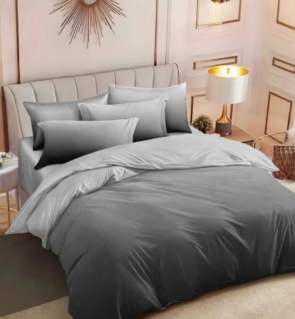 Lenjerii Bumbac Finet Fara Elastic - Lenjerie Din Bumbac Tip Finet 6 Piese Pentru Pat Dublu