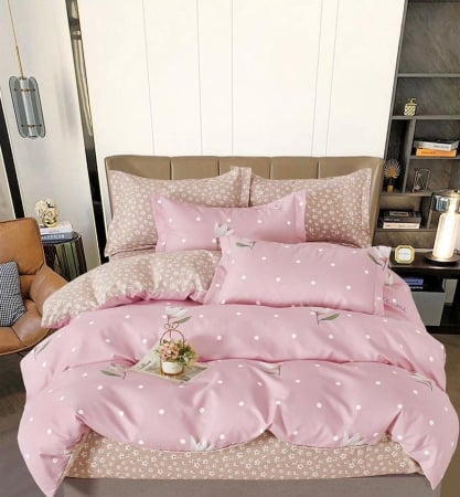 Oferta 2 Lenjerii Bumbac Finet La Doar 229 RON - Lenjerie Pat Dublu, Bumbac Finet, 6 Piese, CU ELASTIC