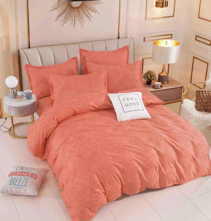 Lenjerii Bumbac Finet Cearceaf Pat Cu Elastic - Lenjerie Pat Dublu, Bumbac Finet, 6 Piese, CU ELASTIC