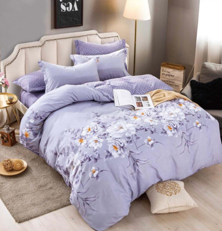 Lenjerii de pat - Lenjerie Pat Dublu, Bumbac Finet, 6 Piese, CU ELASTIC