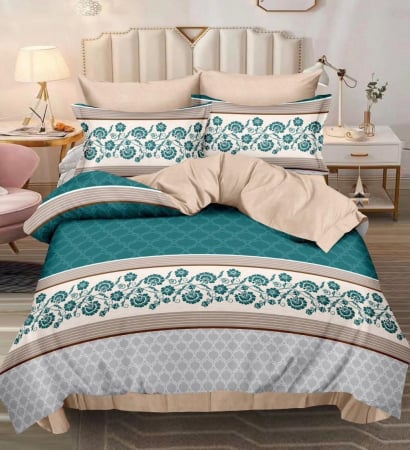 Lenjerii Bumbac Finet Cu Elastic - Lenjerie Pat Dublu, Bumbac Finet, 6 Piese, CU ELASTIC - Gri Carouri