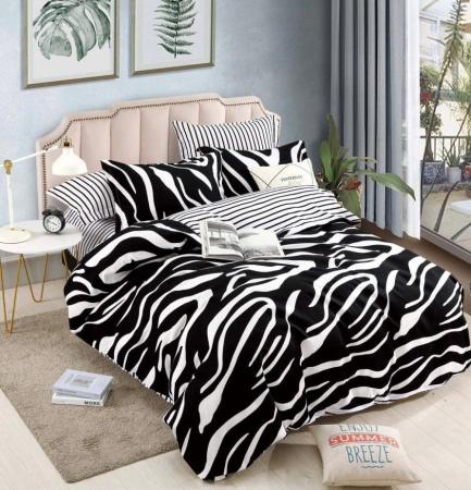 Lenjerii Bumbac Finet Cearceaf Pat Cu Elastic - Lenjerie Pat Dublu, Bumbac Finet, 6 Piese, CU ELASTIC - RL-JHEF - 15