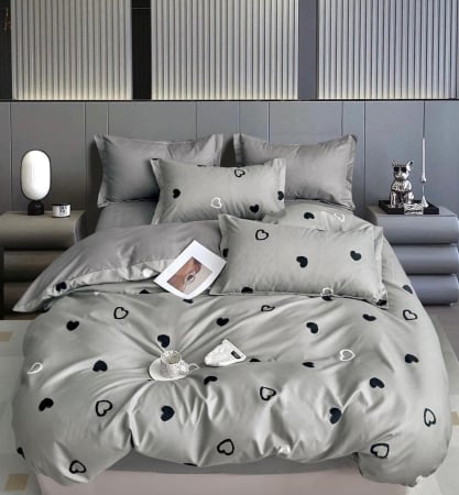 Lenjerii Bumbac Finet Cu Elastic - Lenjerie Pat Dublu, Bumbac Finet, 6 Piese, CU ELASTIC - RL-JHEF - 7