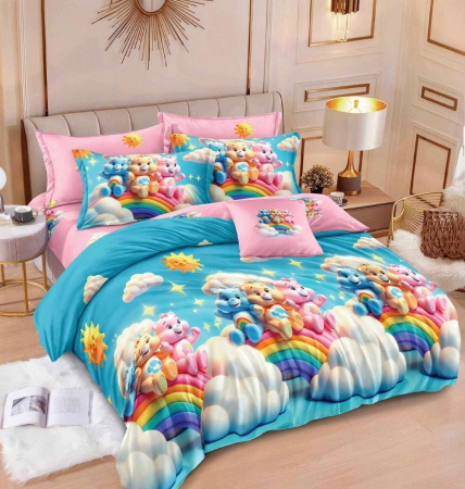 Lenjerii Bumbac Finet Cu Elastic - Lenjerie Pat Dublu, Bumbac Finet, 6 Piese, CU ELASTIC - RL-JHEF - 8