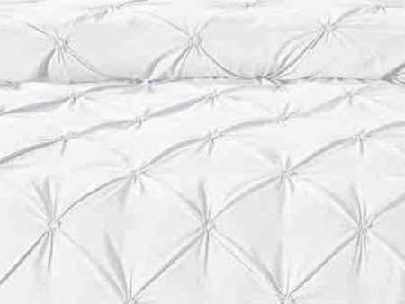 Lenjerie de Pat Bumbac Finet, Pat Dublu, 6 Piese, Cearceaf cu Elastic, cu Pliuri - Alb [2]