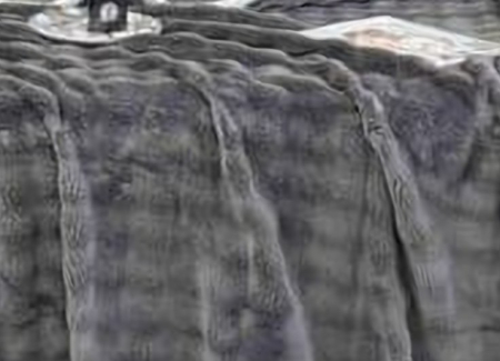 Patura Cocolino cu Bordura Alba, Pat Dublu, 200x230 cm - Gri Inchis [1]