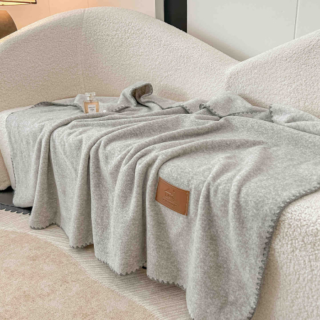 Pătură Cocolino Ultra Soft – Textura de Cașmir, cu capse, 100x140cm [3]