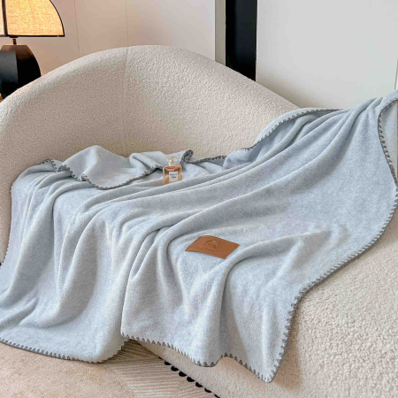 Paturi Cocolino cu Textura Tip Casmir - Pătură Cocolino Ultra Soft – Textura de Cașmir, cu capse, 100x140cm