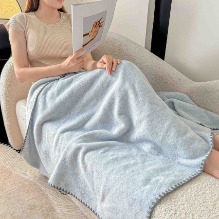 Pătură Cocolino Ultra Soft – Textura de Cașmir, cu capse, 100x140cm [2]