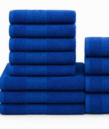 Prosoape de Baie Bumbac 100%, Set 12 Bucati, 500 g/m2, Maini Fata Corp - Albastru Inchis [1]