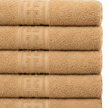 Prosoape de Baie Bumbac 100%, Set 12 Bucati, 500 g/m2, Maini Fata Corp - Bej [2]