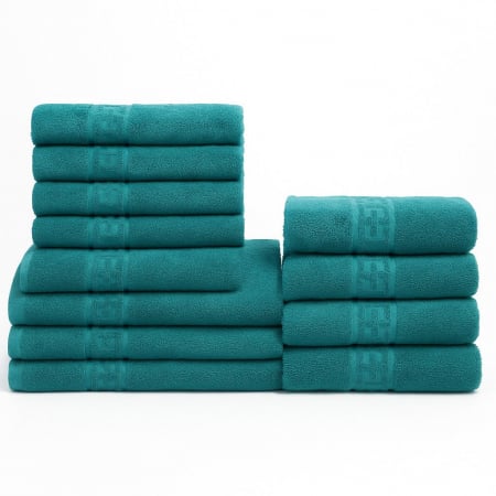 Set 12 Prosoape Maini/Fata/Corp - Set 12 Prosoape Maini/Fata/Corp, Bumbac 100%, 550g/m² - Verde