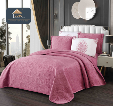 Cuverturi Catifea 5 Piese - Set Cuvertura Din Catifea 5 Piese - Roz