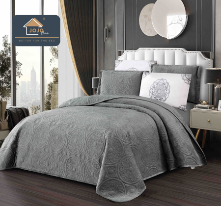 Cuverturi Catifea 5 Piese - Set Cuvertura Din Catifea 5 Piese - Gri Deschis